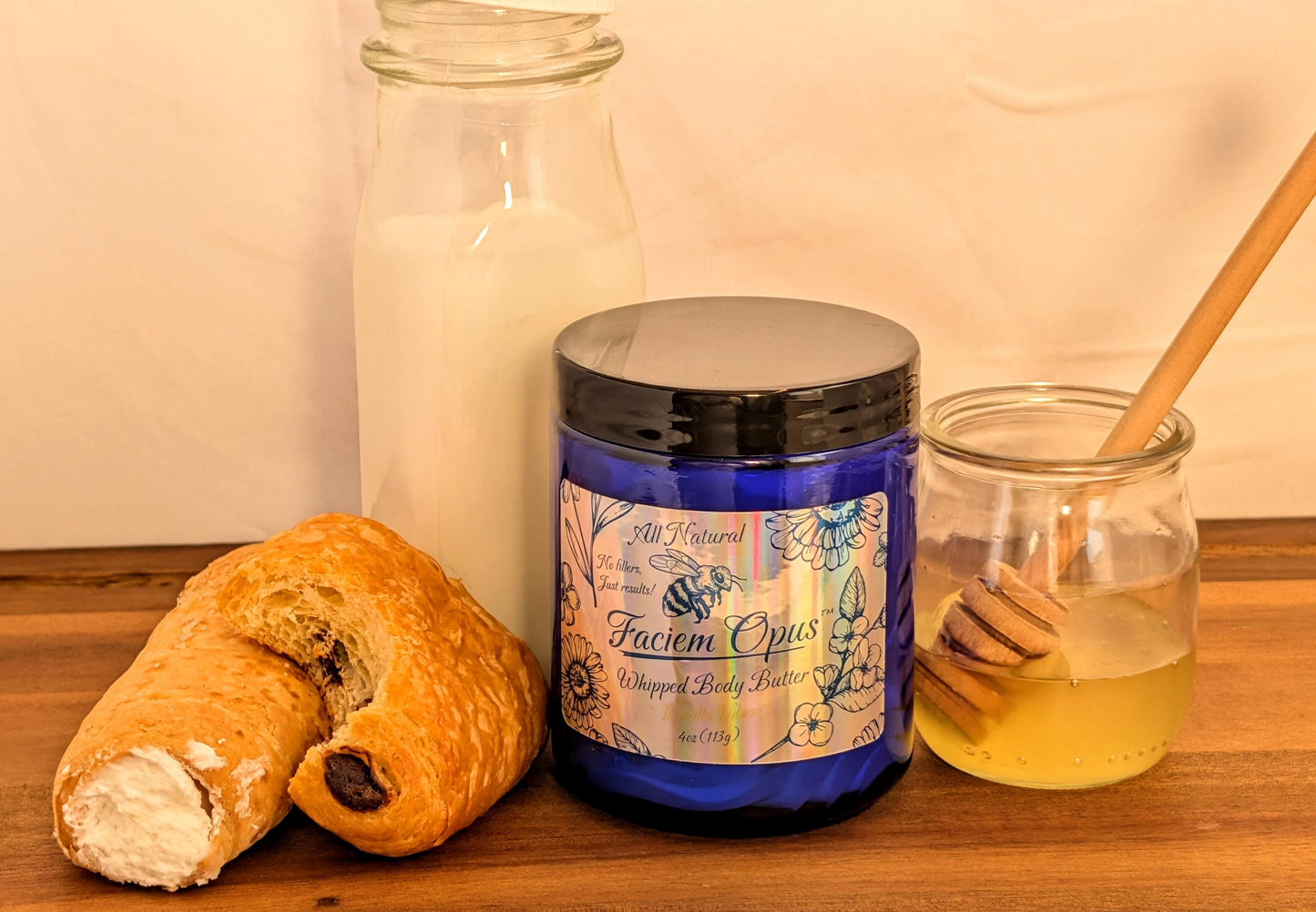 Vanilla whipped body butter organic natural hydrating protective skincare